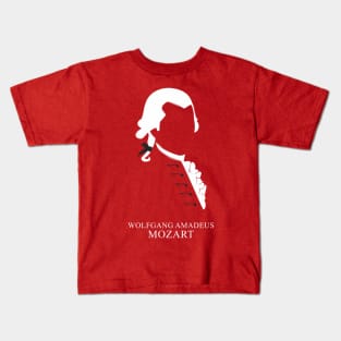 Wolfgang Amadeus Mozart - Minimalist Portrait Kids T-Shirt